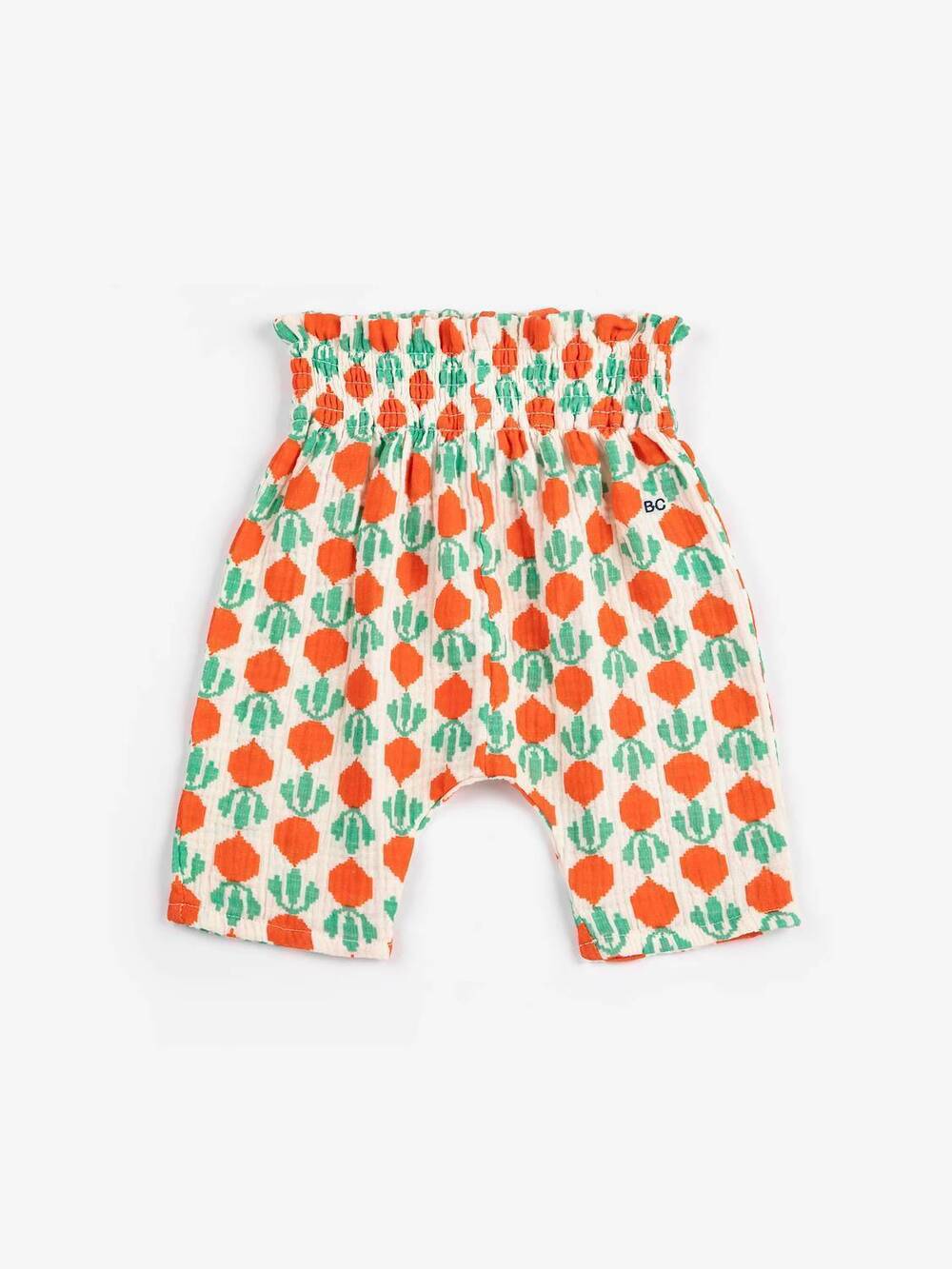 NEW BOBO CHOSES kid's cool radish all over woven pants in white